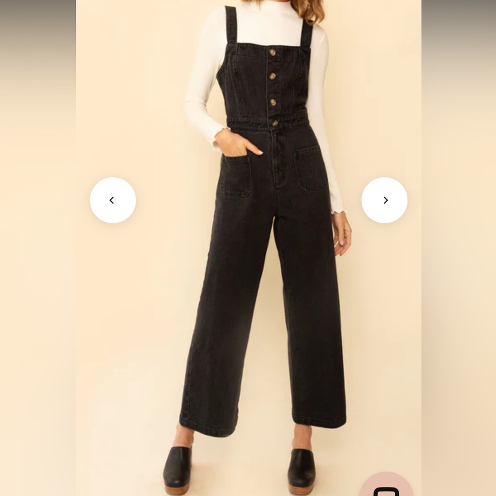 NWOT Washed Black Denim Overalls / Dungarees from Whimsy + Row